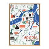 Sylvie Boston Illustration Framed Canvas by kateandlaurel - product image 9 for Resin Society