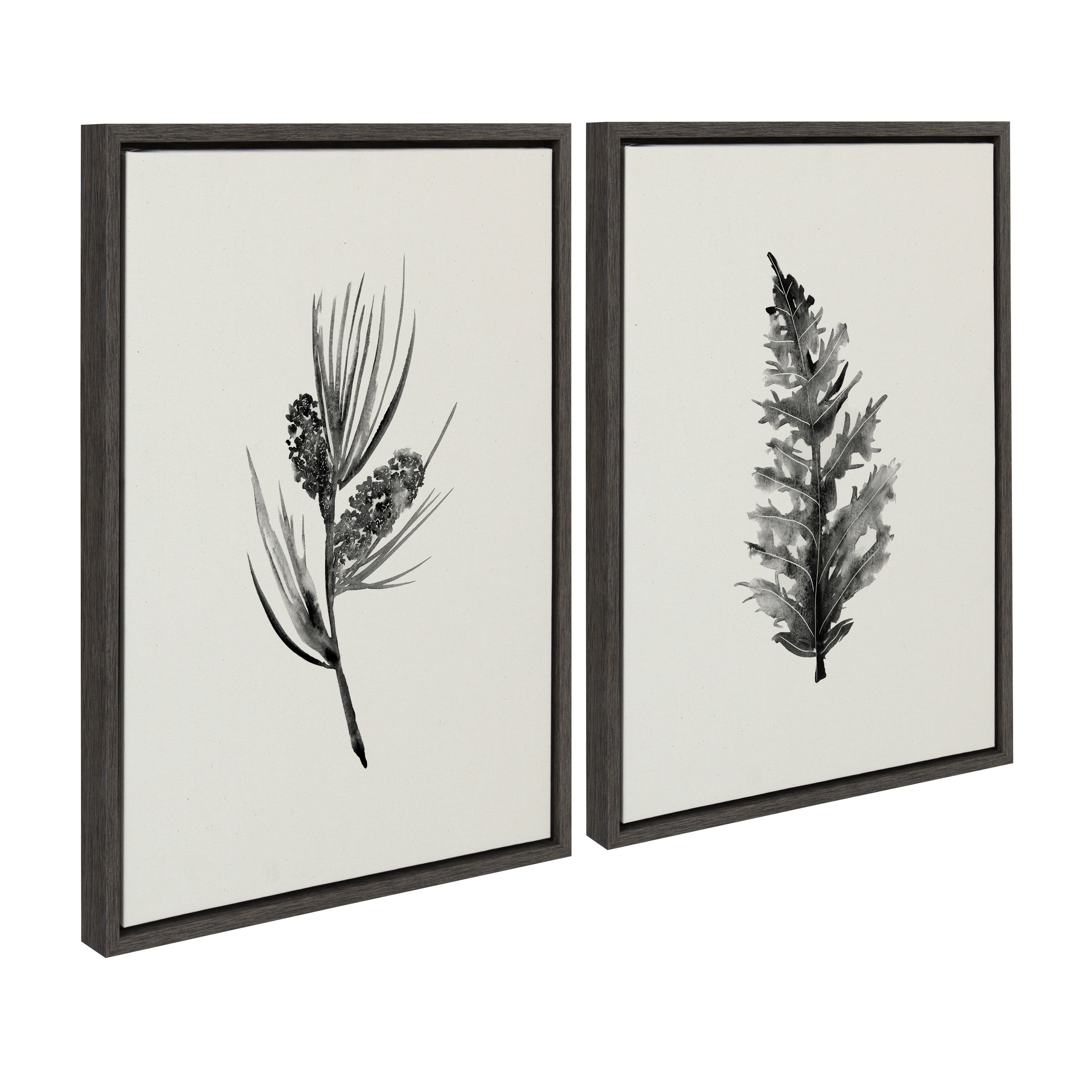 Sylvie Vintage Botanical 3 and 4 Framed Canvas Set by kateandlaurel - product image 8 for Resin Society