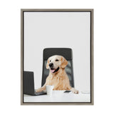 Sylvie I’m Denzel, President Framed Canvas by The Creative Bunch Studio by kateandlaurel - main product image for Resin Society