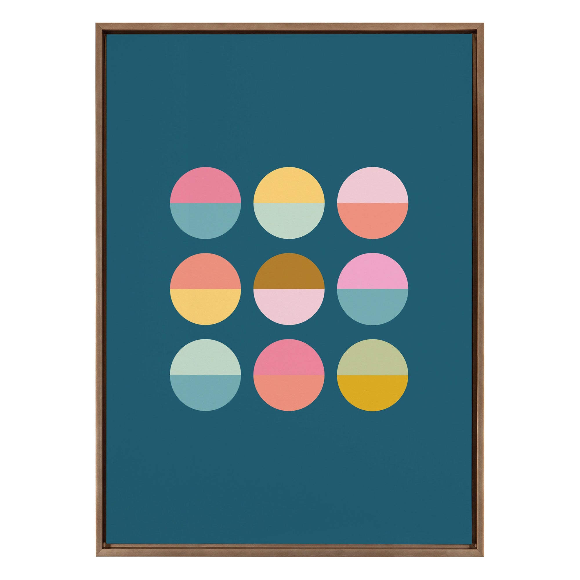 Sylvie Circles In Blue Framed Canvas by kateandlaurel - product image 10 for Resin Society