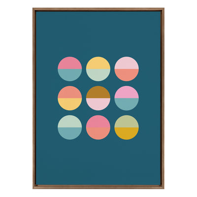Sylvie Circles In Blue Framed Canvas by kateandlaurel - product image 10 for Resin Society