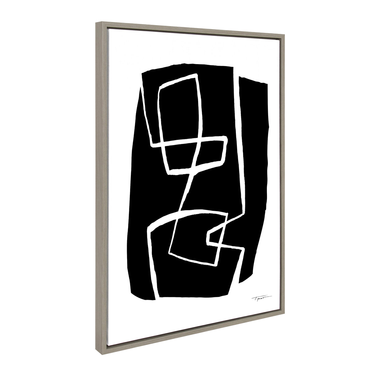Sylvie Modern Meeting Forms Framed Canvas by kateandlaurel - product image 2 for Resin Society