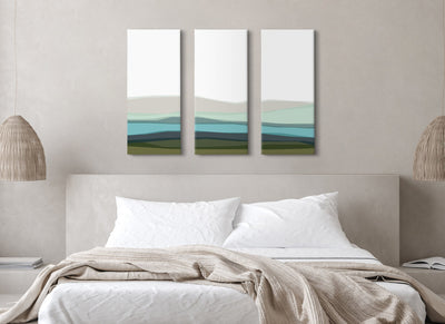 Abstract Blue Lake and Mountains Canvas Art Set by The Creative Bunch by kateandlaurel - product image 8 for Resin Society