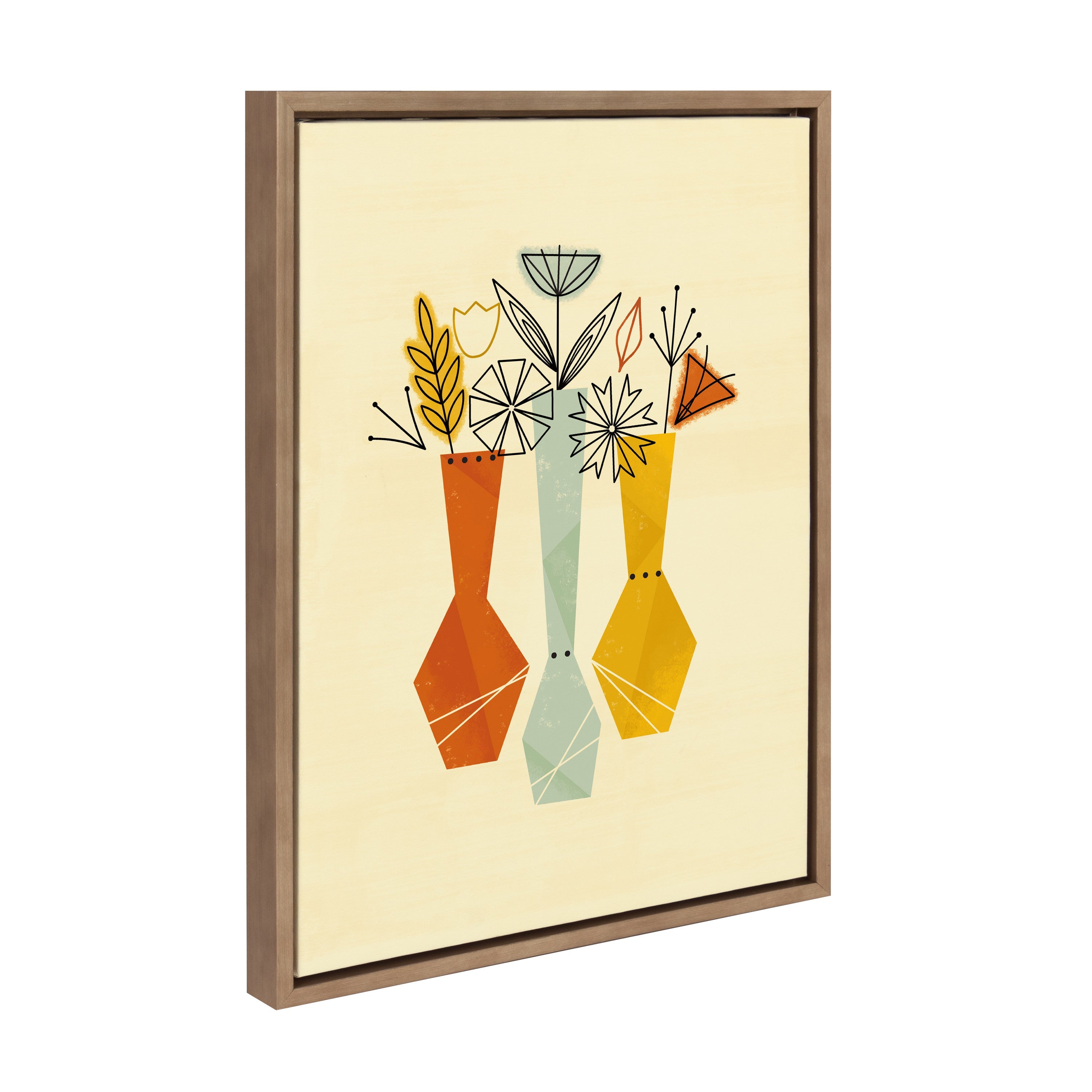 Sylvie Flowers Framed Canvas by kateandlaurel - product image 2 for Resin Society