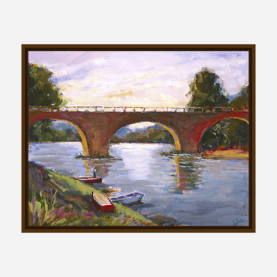 French Bridge Artist Enhanced Canvas Print by John Beard Collection - product image 7 for Resin Society