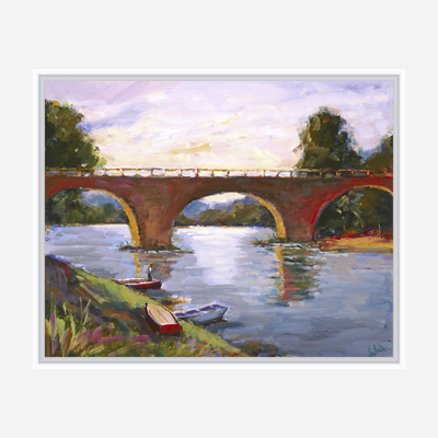 French Bridge Artist Enhanced Canvas Print by John Beard Collection - product image 6 for Resin Society