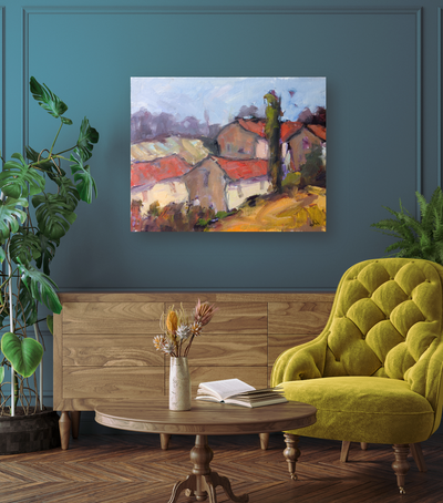 French Farmhouse Artist Enhanced Canvas Print