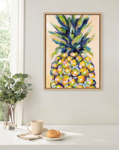 Sylvie Pineapple Study No 2 Framed Canvas by Rachel Christopoulos by kateandlaurel - product image 16 for Resin Society