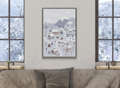 Sylvie Winter Wonderland Framed Canvas by kateandlaurel - product image 7 for Resin Society