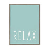 Sylvie Relax in Pale Teal Framed Canvas by kateandlaurel - main product image for Resin Society