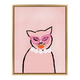 Sylvie Cat in Pearls Framed Canvas by kateandlaurel - product image 9 for Resin Society