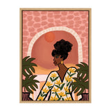 Sylvie Desert Wanderer Lady Framed Canvas by kateandlaurel - main product image for Resin Society