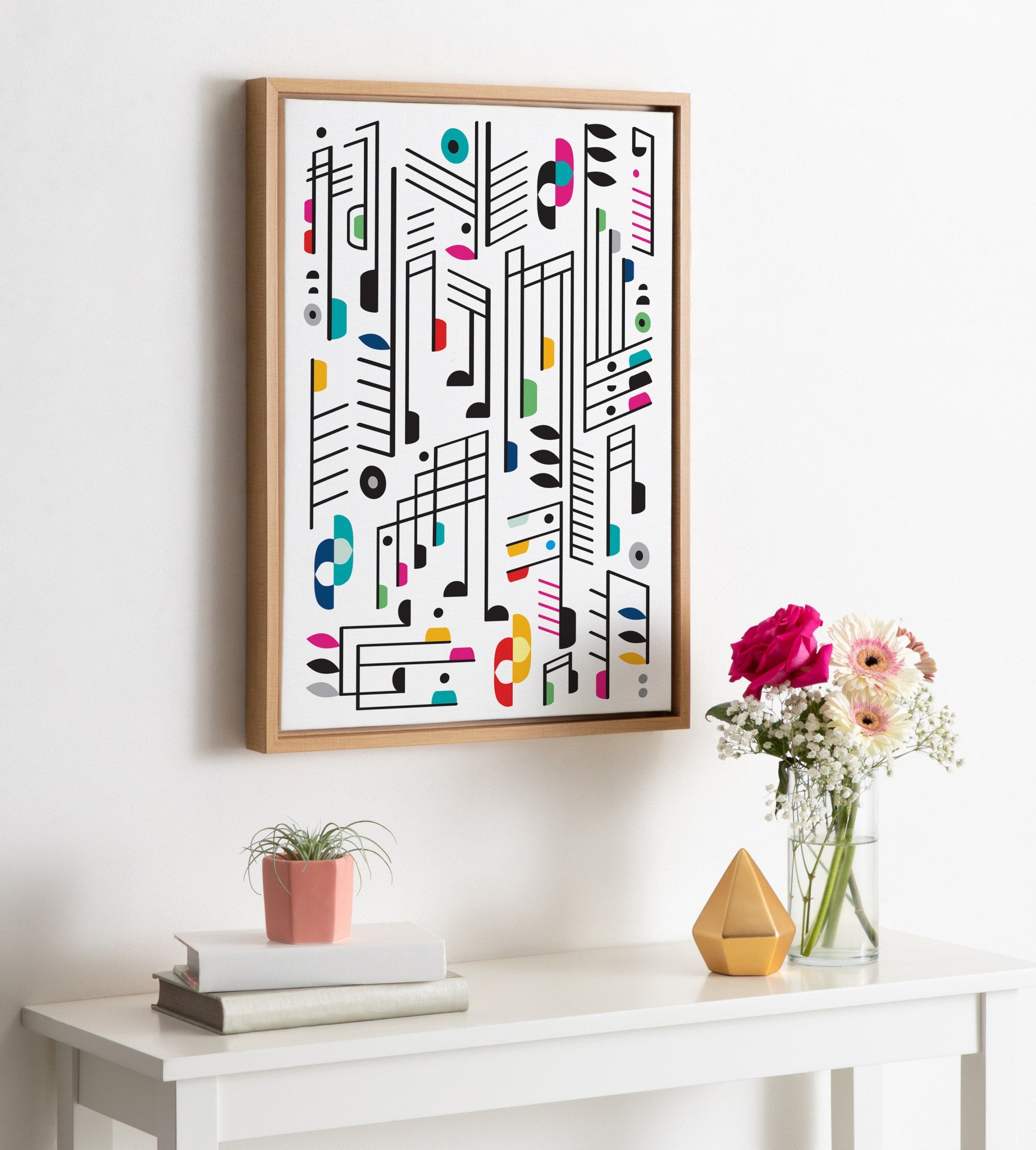 Sylvie Music Notes Framed Canvas by kateandlaurel - product image 7 for Resin Society