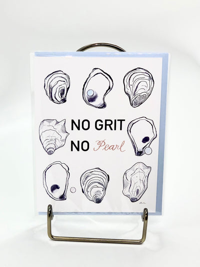 No Grit No Pearl Greeting Card