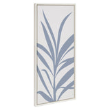 Sylvie Mid Century Retro Jungle Botanical Light Blue Framed Canvas by kateandlaurel - main product image for Resin Society