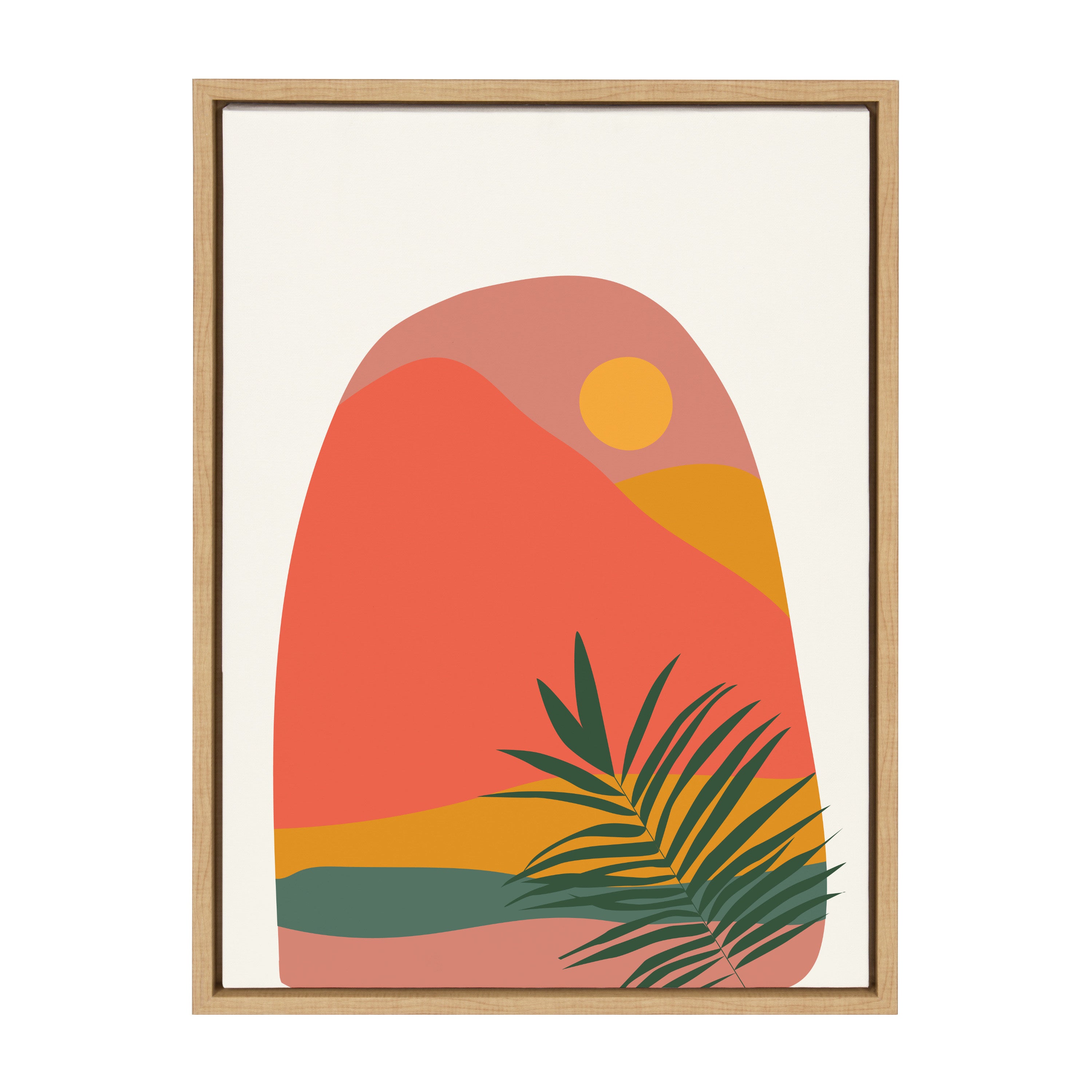 Sylvie Tropical Landscape Framed Canvas by kateandlaurel - product image 2 for Resin Society