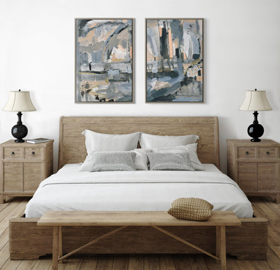 Sylvie Harbor Nights Set No 1 and Harbor Nights Set No 2 Framed Canvas by kateandlaurel - product image 5 for Resin Society