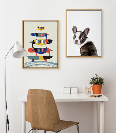 Sylvie Animal Studio French Bulldog Framed Canvas by Amy Peterson Art Studio