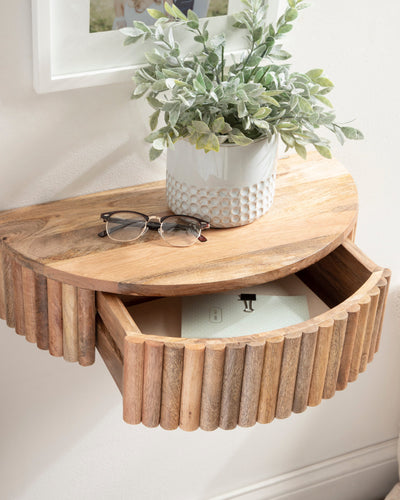 Reid Ribbed Floating Side Table