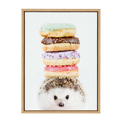 Sylvie Hedgehog Donuts Framed Canvas by Amy Peterson by kateandlaurel - product image 7 for Resin Society