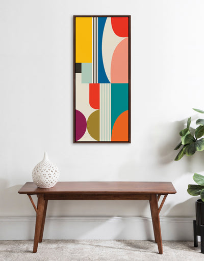 Sylvie Mid Century Modern Pattern Framed Canvas by kateandlaurel - product image 10 for Resin Society
