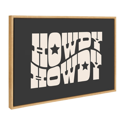 Sylvie Howdy Star Landscape Black Framed Canvas by Honey Island Studio
