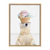 Sylvie Sorting Life Polar Bear 2 Framed Canvas by kateandlaurel - product image 8 for Resin Society