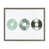 Sylvie Three Records Framed Canvas by kateandlaurel - main product image for Resin Society