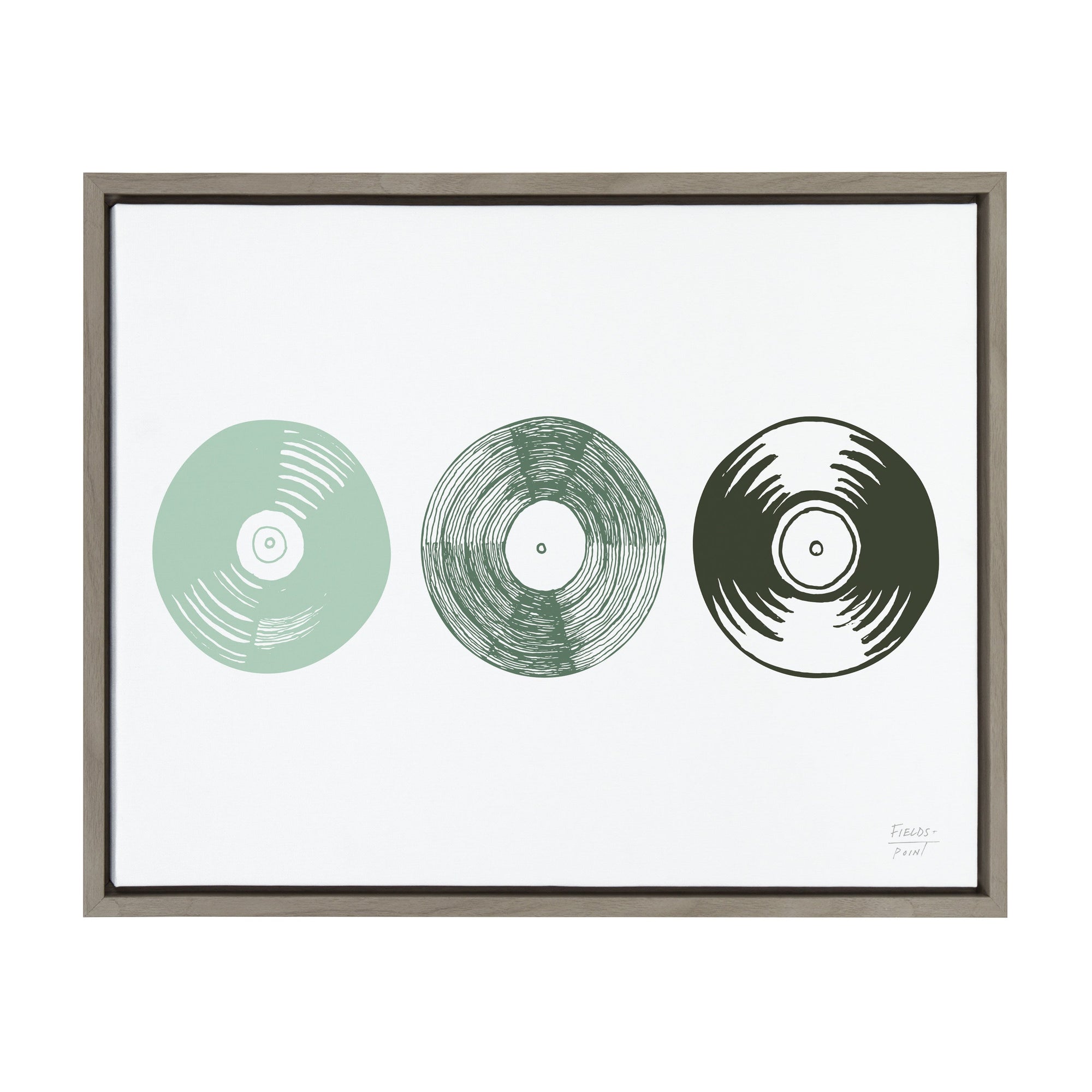 Sylvie Three Records Framed Canvas by kateandlaurel - product image 9 for Resin Society