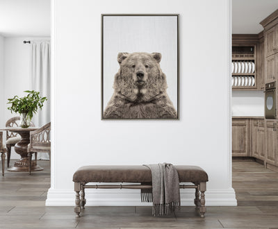 Sylvie Bear European Color Framed Canvas by kateandlaurel - product image 4 for Resin Society