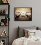 Sylvie Three Vintage Baseballs Framed Canvas by kateandlaurel - product image 7 for Resin Society