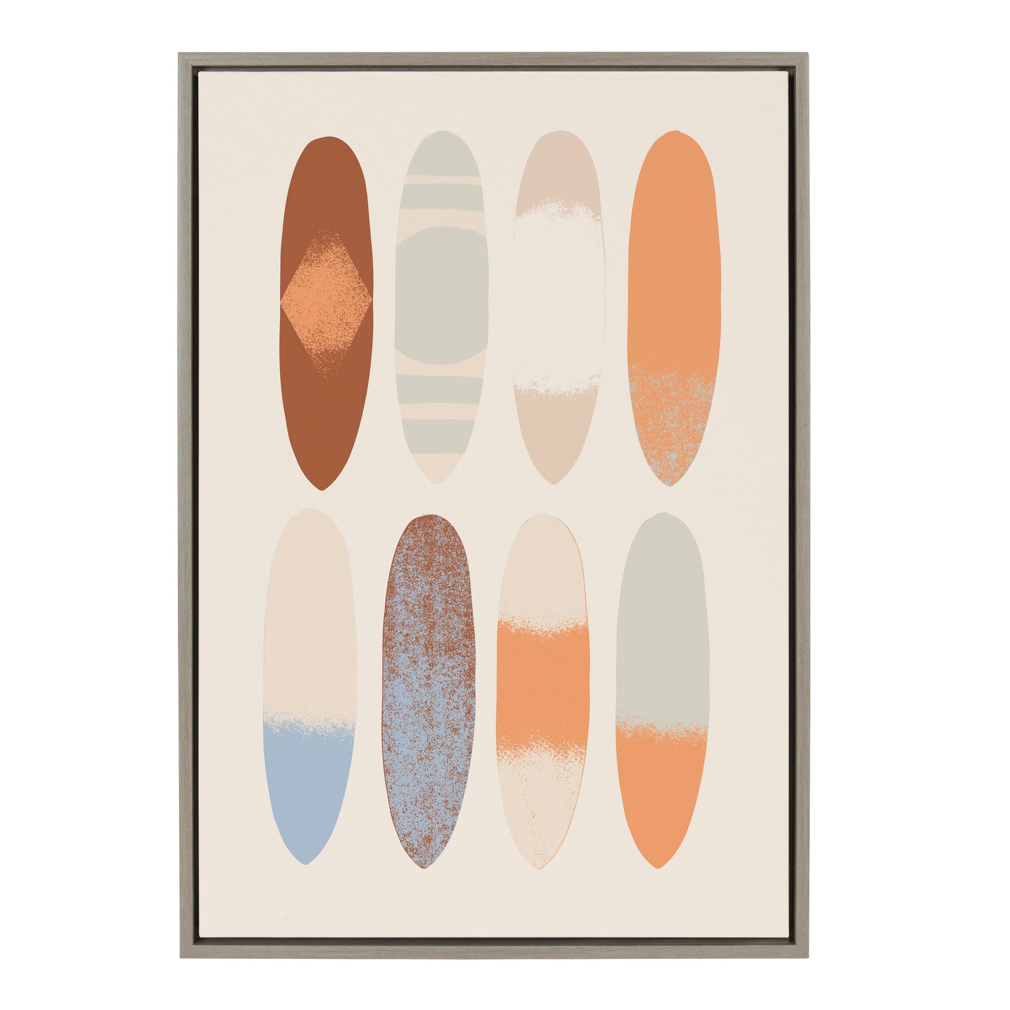 Sylvie Sea Breeze Board Pattern Framed Canvas by Hannah Beisang by kateandlaurel - main product image for Resin Society