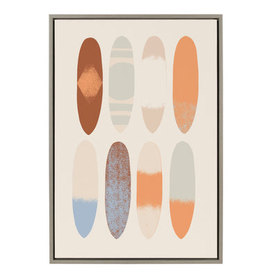 Sylvie Sea Breeze Board Pattern Framed Canvas by Hannah Beisang by kateandlaurel - main product image for Resin Society