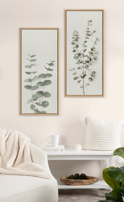 Sylvie Eucalyptus Botanical I Framed Canvas by The Creative Bunch Studio by kateandlaurel - product image 5 for Resin Society