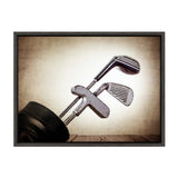 Sylvie Golf Clubs Framed Canvas by kateandlaurel - main product image for Resin Society