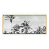 Sylvie Coastal Coconut Palm Tree Beach BW Framed Canvas by kateandlaurel - product image 8 for Resin Society