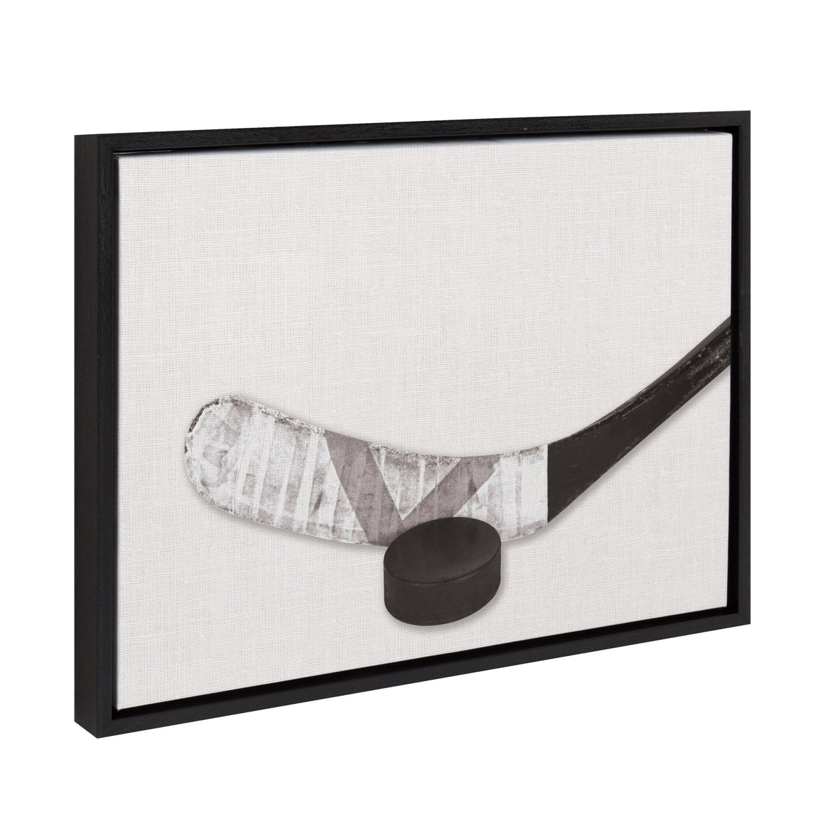 Sylvie Horizontal Hockey Stick And Puck Portrait Framed Canvas by kateandlaurel - product image 2 for Resin Society