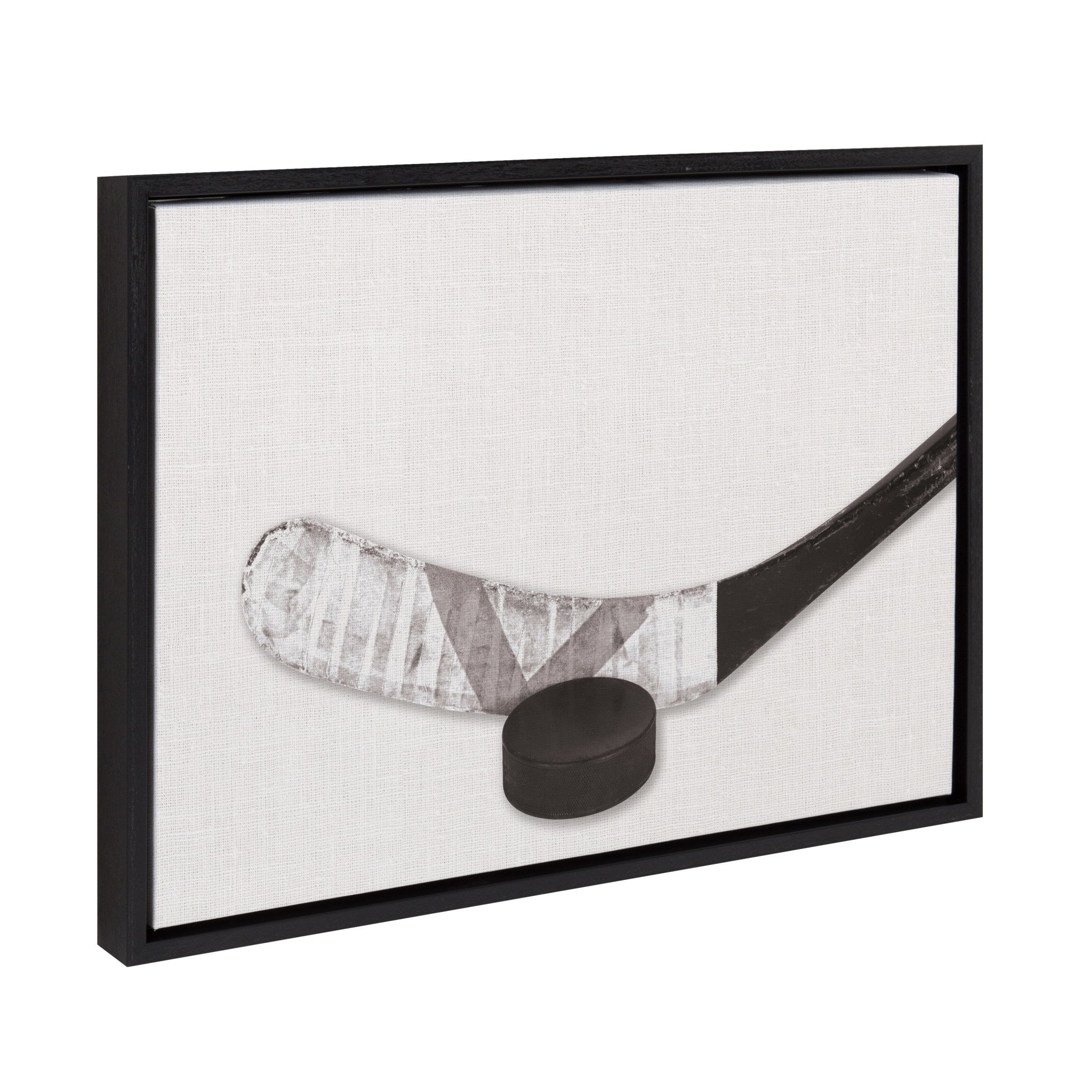 Sylvie Horizontal Hockey Stick And Puck Portrait Framed Canvas by kateandlaurel - product image 2 for Resin Society