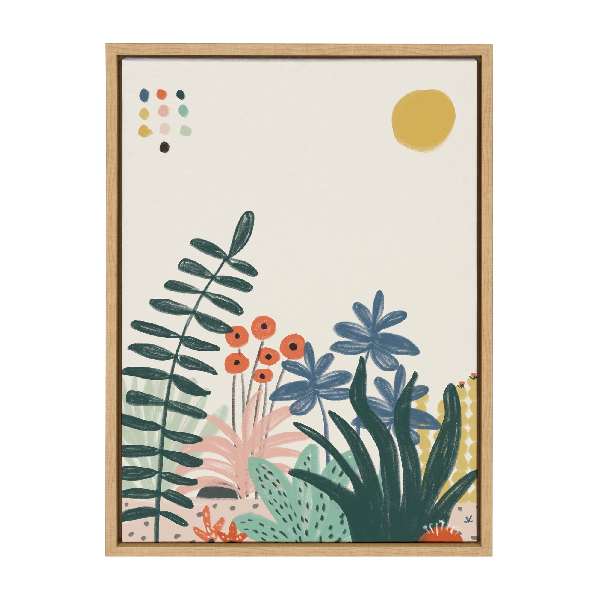 Sylvie Zen Garden 2 Framed Canvas by kateandlaurel - main product image for Resin Society