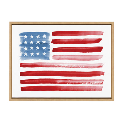 Sylvie Flag Alone Framed Canvas by Sara Berrenson