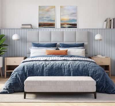 Sylvie Carolina Sunset Diptych Framed Canvas Art Set by Mary Sparrow