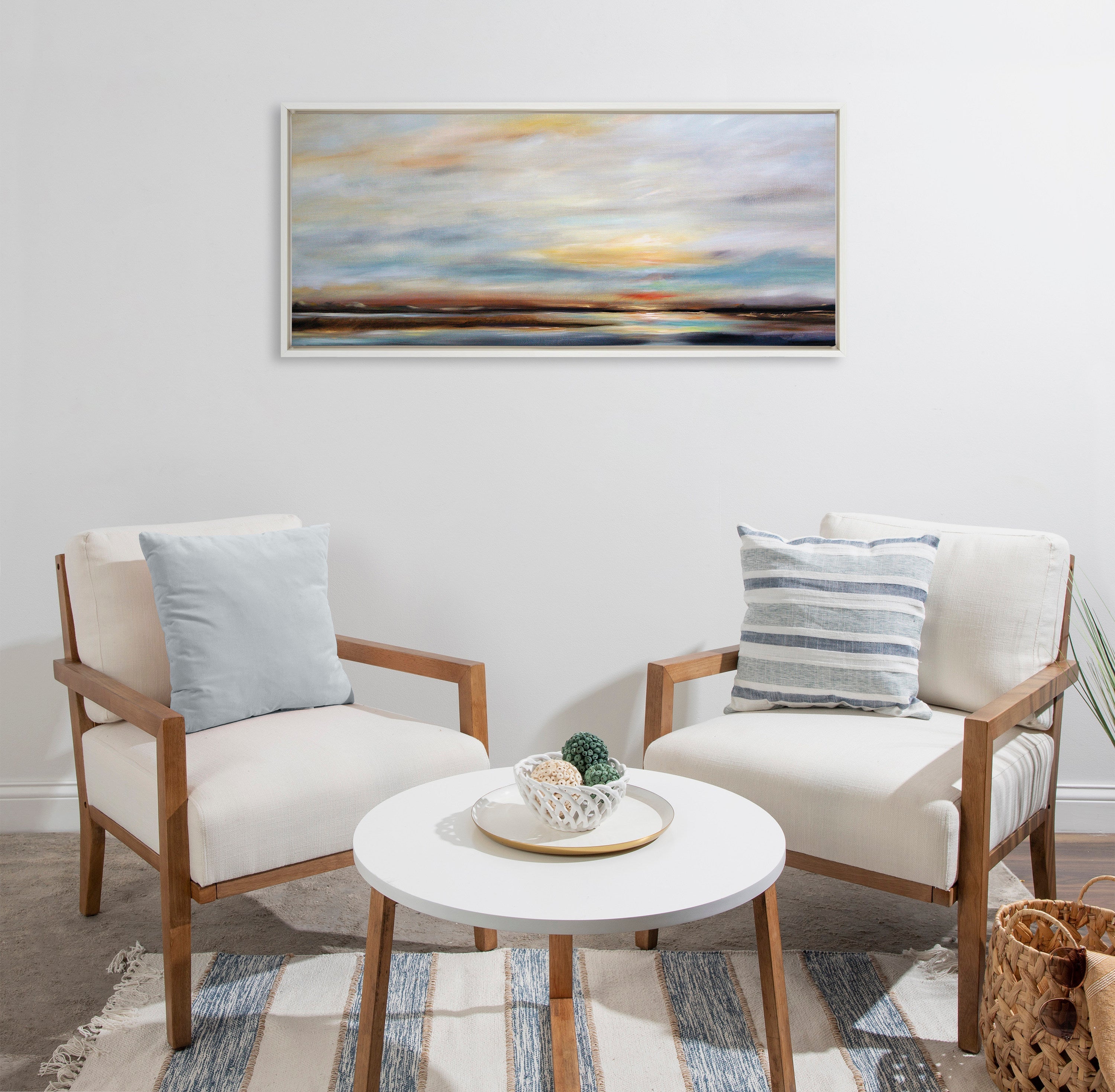 Sylvie Carolina Sunset Framed Canvas by kateandlaurel - product image 10 for Resin Society
