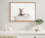 Sylvie Zebra In Bubble Bath Neutral Style Framed Canvas by kateandlaurel - product image 4 for Resin Society