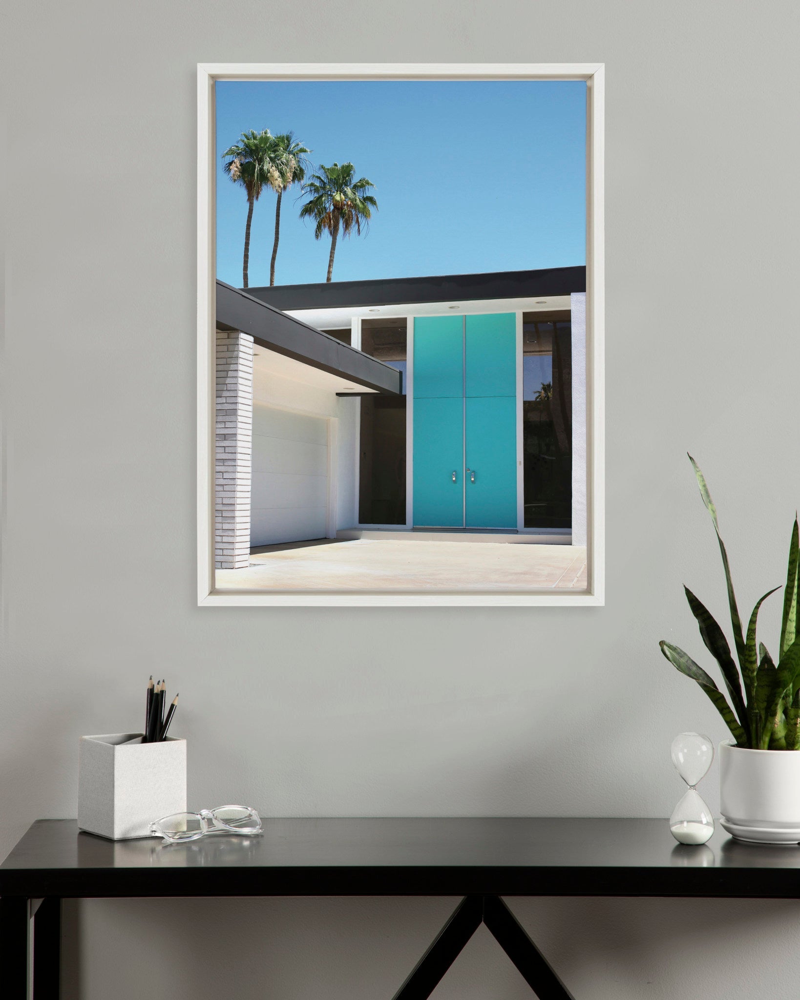 Sylvie Palm Springs King Framed Canvas by kateandlaurel - product image 6 for Resin Society