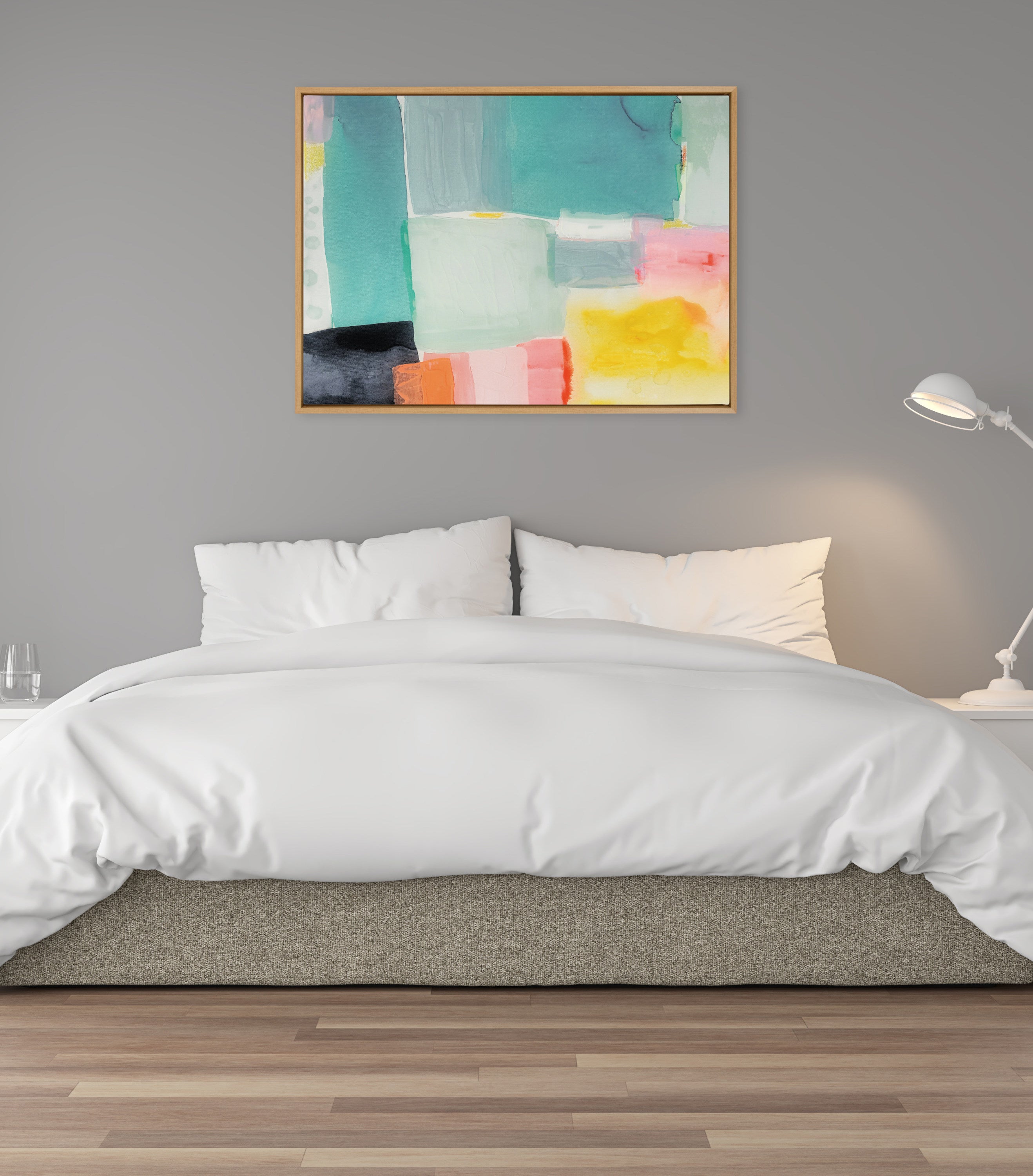 Sylvie United Colors I Framed Canvas by Amy Lighthall