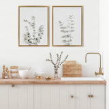 Sylvie Neutral Botanical Print No 3 and 4 Framed Canvas by kateandlaurel - product image 9 for Resin Society