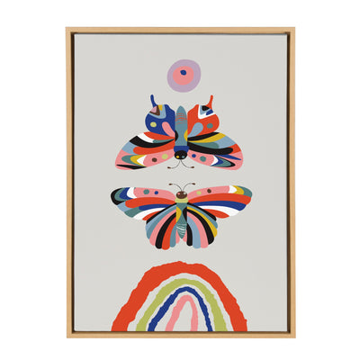 Sylvie Butterflies Framed Canvas by kateandlaurel - main product image for Resin Society