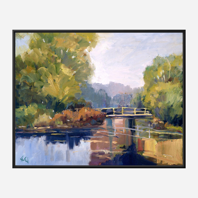 Garden Bridge Artist Enhanced Canvas Print by John Beard Collection - product image 4 for Resin Society