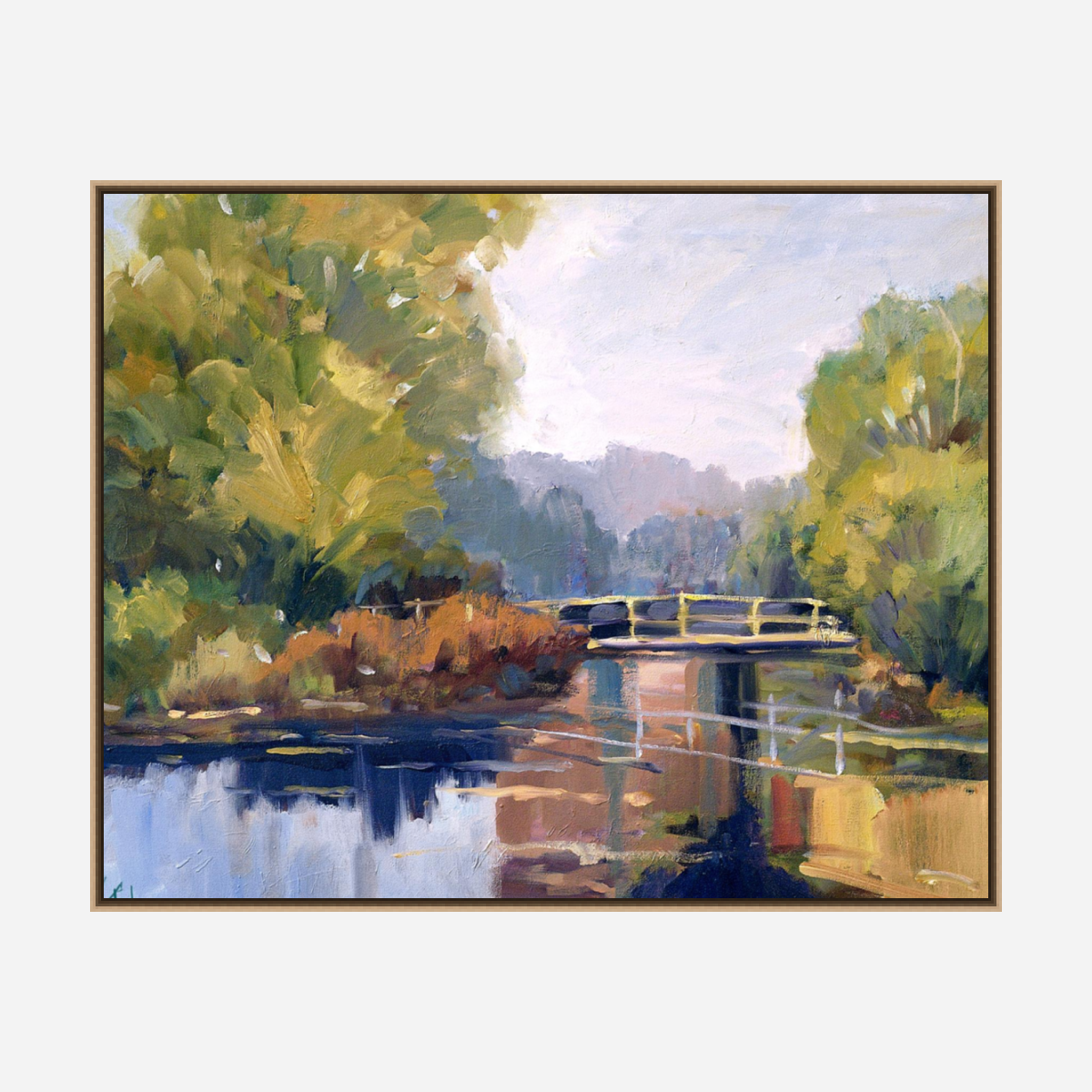 Garden Bridge Artist Enhanced Canvas Print by John Beard Collection - product image 7 for Resin Society