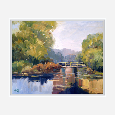 Garden Bridge Artist Enhanced Canvas Print by John Beard Collection - product image 5 for Resin Society